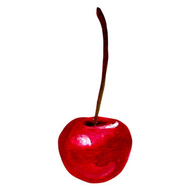 Element projeniz için uygun kırmızı kiraz rengi el çizimi kavramını tasvir edin.