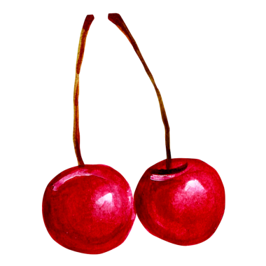 Element projeniz için uygun kırmızı kiraz rengi el çizimi kavramını tasvir edin.