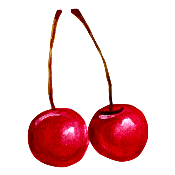 Element projeniz için uygun kırmızı kiraz rengi el çizimi kavramını tasvir edin.