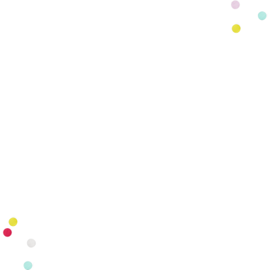 Hafif arkaplanda renkli noktalar bulunan minimalist bir animasyon, neşeli bir görsel efekt yaratıyor..