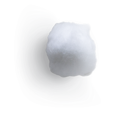 Arkaplanda izole edilmiş pamuk duvar topu konsepti, çoğunlukla moda projelerinde kullanılmak için çok uygun..