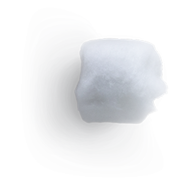 Arkaplanda izole edilmiş pamuk duvar topu konsepti, çoğunlukla moda projelerinde kullanılmak için çok uygun..