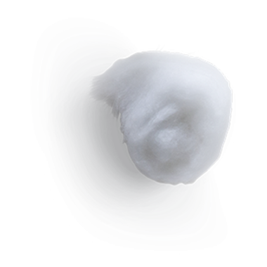Arkaplanda izole edilmiş pamuk duvar topu konsepti, çoğunlukla moda projelerinde kullanılmak için çok uygun..