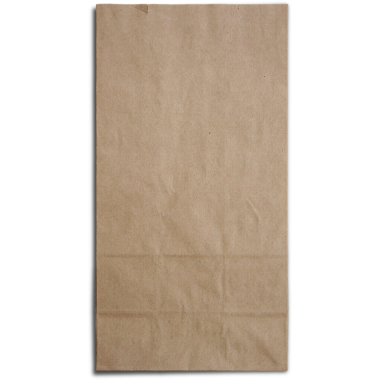 Düz kahverengi bir kese kağıdı, genellikle eşyalar ya da ambalajlar için kullanılır..
