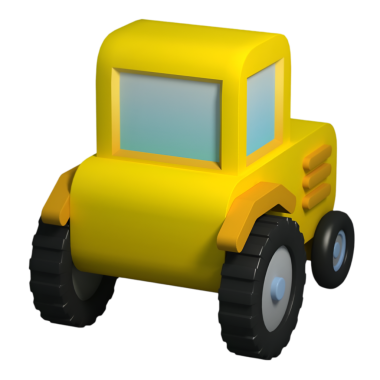 Genişletilmiş kolu ve kancası olan 3 boyutlu sarı oyuncak vinç kamyonu, büyük tekerlekler ve çocuk yapımı oyun ve eğitim aktiviteleri için mükemmel bir kutu tasarımı..