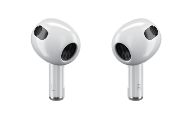 Ses dinleme için tasarlanmış bir çift kablosuz kulaklık..