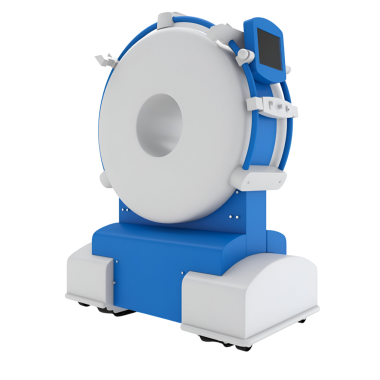 Detaylı vücut görüntüleme için kullanılan gelişmiş bir tıbbi tarayıcının yüksek kaliteli görüntüsü. Sağlık hizmetlerindeki son teknoloji teşhis ekipmanlarını resmetmek için uygun.