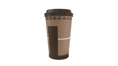 Basit ve modern estetik bir kahve fincanı tasarımı.