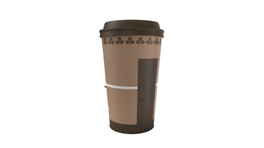 Kapı tasarımlı stilize bir kahve fincanı, meşrubat ve mimarinin eğlenceli bir karışımını öneriyor..