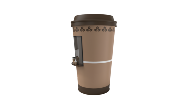 Süslü kahve fincanı, içecek servisi için tasarlanmış..