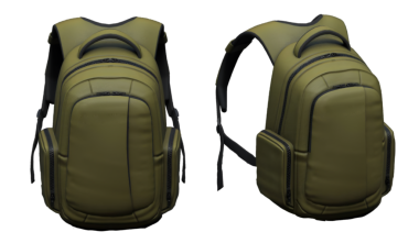 Pratik ve stil için tasarlanmış modern bir zeytin rengi sırt çantası..