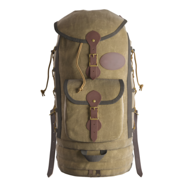 Açık hava maceraları için tasarlanmış, birden fazla cebi ve klasik tarzı olan engebeli bir sırt çantası..