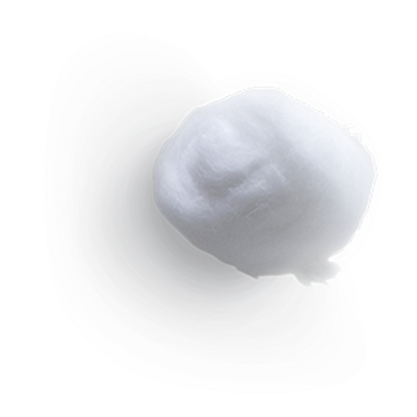 Arkaplanda izole edilmiş pamuk duvar topu konsepti, çoğunlukla moda projelerinde kullanılmak için çok uygun..