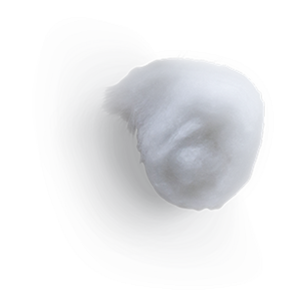 Arkaplanda izole edilmiş pamuk duvar topu konsepti, çoğunlukla moda projelerinde kullanılmak için çok uygun..