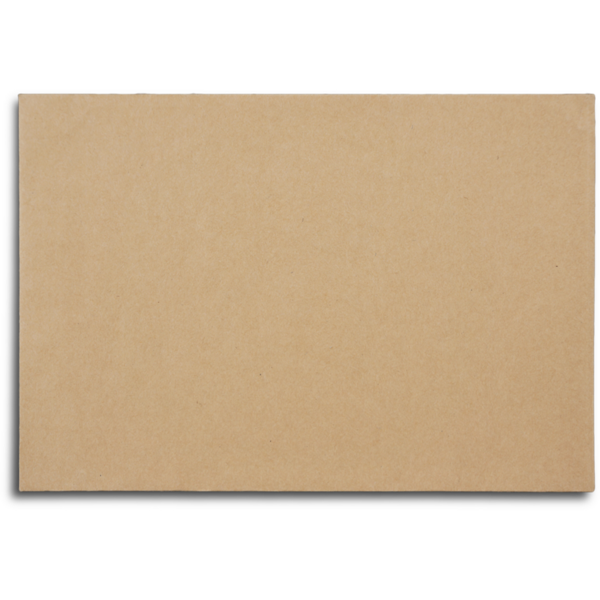 Düz kahverengi bir karton çarşaf, genellikle ambalaj ve el işi için kullanılır..