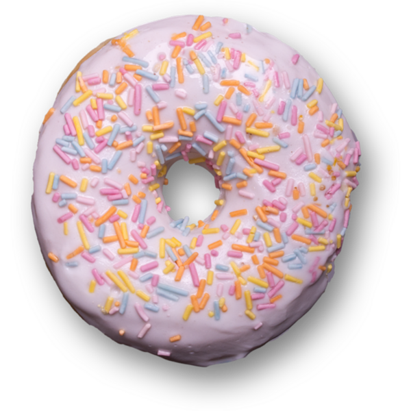 İzole edilmiş lezzetli donutların eşsiz bir konsepti, sade arka planda, çoğunlukla pastane projelerinde kullanmak için çok uygun..