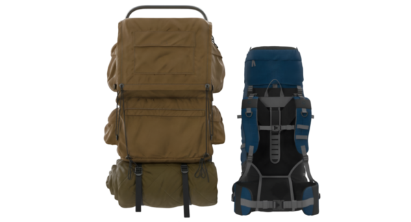 Üstü açılır bir sırt çantasının bu arka görüntüsü onun sağlam çerçevesini ve ayarlanabilir kayışlarını ön plana çıkarıyor. Uzun yürüyüşler ve maceralar boyunca konfor ve dayanıklılık için tasarlandı..