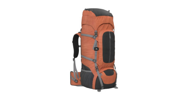 Uzun yürüyüşler için tasarlanmış dayanıklı turuncu ve siyah sırt çantası, sağlam inşaat ve tüm teçhizatınız için çoklu depolama seçenekleri içeriyor