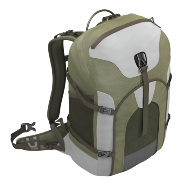 Açık hava aktiviteleri ve seyahat için tasarlanmış şık ve işlevsel bir sırt çantası..