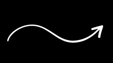 Hareket Grafikleri Projeleri için Siyah Arkaplanda Animasyon Oku Elemanı