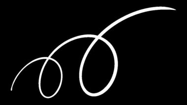 Yaratıcı Projeler için Siyah Arkaplanda Dinamik Beyaz Çizgi Canlandırması