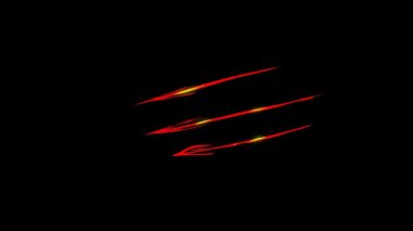 Siyah Arkaplana Karşı Hareket Eden Kırmızı Okların Dinamik Canlandırması
