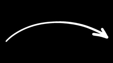 Animasyon beyaz yay ok siyah arkaplan üzerinde hareket ile gösterilir