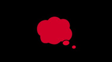 Minimalist Siyah Arkaplan Üzerine Yaratıcı Düşünce Baloncuğu Animasyonu