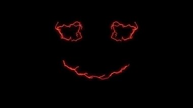 Modern Görseller İçin Büyüleyici Bir Neon Gülen Yüz Animasyonu