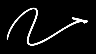 Canlandırılmış beyaz ok doğru yöne doğru hareket eden bir dolambaçlı yol çiziyor