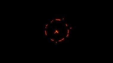 Parlayan turuncu hedef sembolünün dinamik animasyonu yanıp sönen bir efektle oluşuyor.