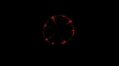 Siyah arkaplanda parlak turuncu enerji atımının soyut animasyonu