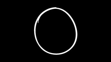 Siyah Arkaplanda Animasyon Çemberi Çizimi, Soyut Yükleme veya İlerleme Göstergesi