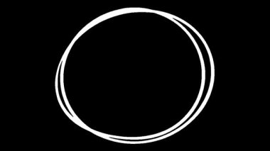 Yaratıcı Projeler için Kara Arkaplan Çizilmiş El Çemberi Elementi