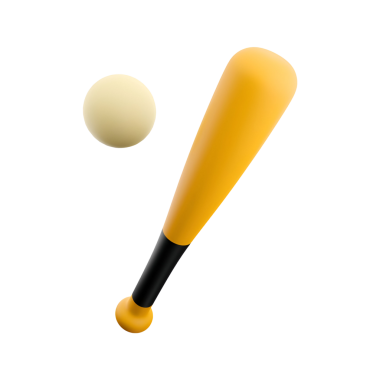 Beyzbol sopası ve topu, beyzbol sporunu ve onun eğlence aktivitelerini sembolize ediyor..