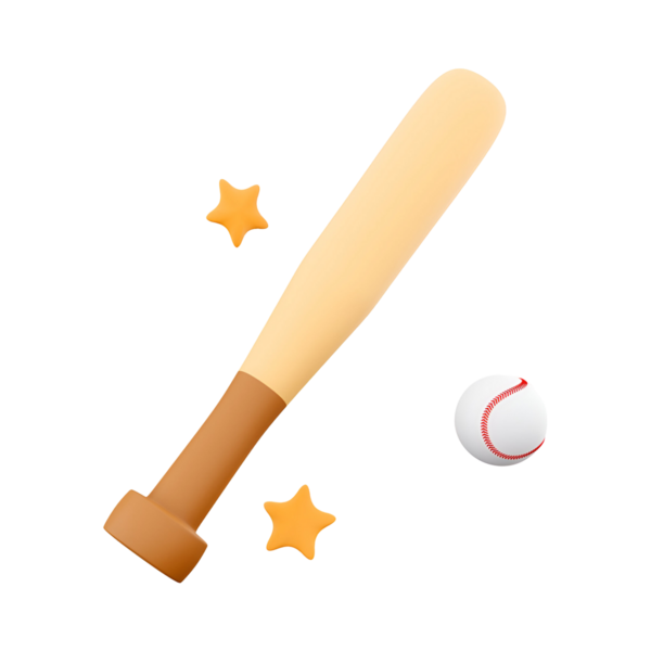Beyzbol sopası ve yıldızlı bir top. Beyzbol sporunu ve oyunculuğu simgeliyor..