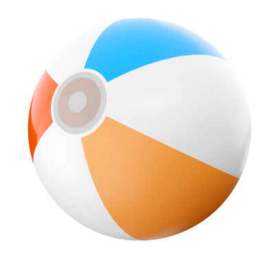 Eğlence ve eğlence için tasarlanmış renkli bir plaj topu. Plajda ya da havuzda yaz oyunu için mükemmel..