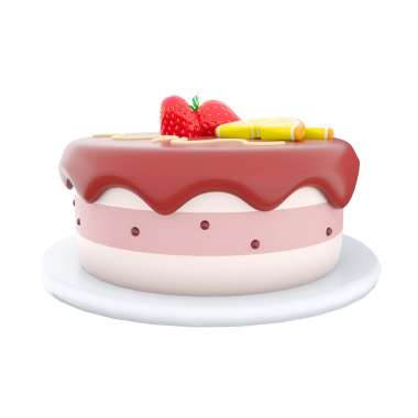 Çilek ve çikolata kremalı renkli bir pasta. Kutlamalar ve tatlılar için mükemmel..