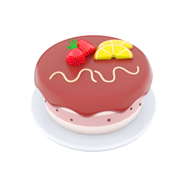 Çikolata kremalı, çilekli ve limonlu lezzetli bir pasta. Kutlama ya da tatlı için mükemmel..