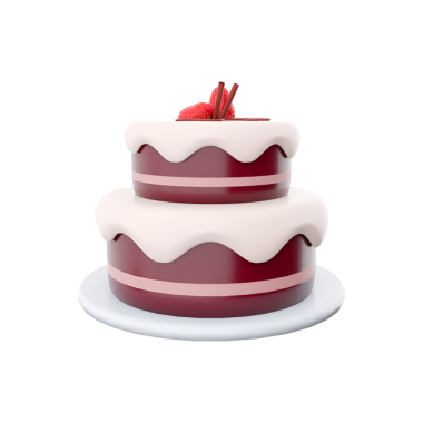 İki katlı, kremalı ve meyveli pasta. Kutlamalar ve özel günler için mükemmel..