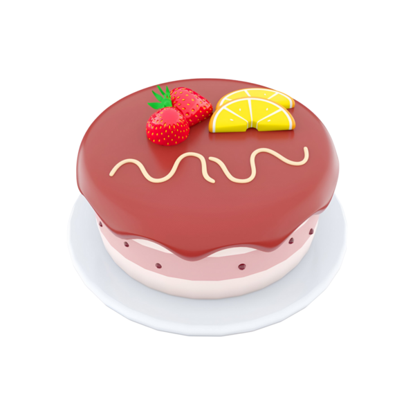 Çikolata kremalı, çilekli ve limonlu lezzetli bir pasta. Kutlama ya da tatlı için mükemmel..