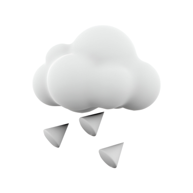 Hava koşullarını temsil eden yağmur damlacıkları olan bir bulutun stilize bir çizimi..