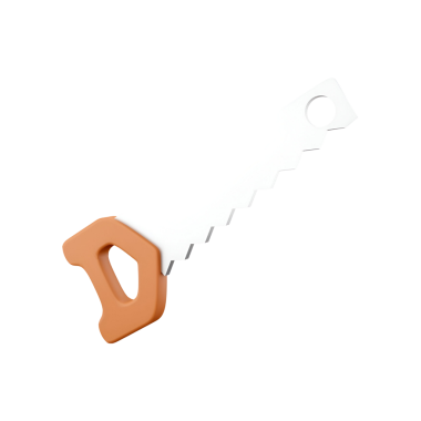 Eşsiz bir şekli olan, kolay kavrama ve işlevsellik için tasarlanmış stilize bir anahtar..