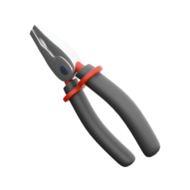 Bir çift gri kerpeten, kırmızı aksanlı, nesneleri yakalamak ve yönlendirmek için tasarlanmış..