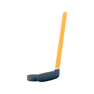 Sporla ilgili grafikler için şeklini ve tasarımını vurgulayan basit bir golf sopası çizimi.