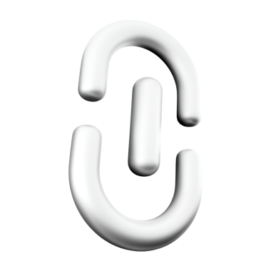 Dijital iletişimde eklenti veya bağlantıyı temsil eden biçimlendirilmiş beyaz ataç simgesi.