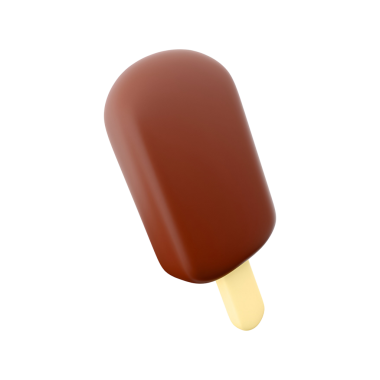 Çikolata kaplı bir dondurma, sıcak bir günde ferahlatıcı bir ikram için mükemmel..