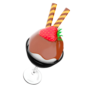 Çikolata soslu, çilekli ve gofretli lezzetli bir tatlı. Hoşgörü için ideal.