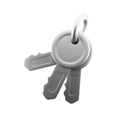 Bir yüzüğe takılmış üç gümüş anahtar. Genellikle kapıları açmak ya da eşyaları güvence altına almak için kullanılır..