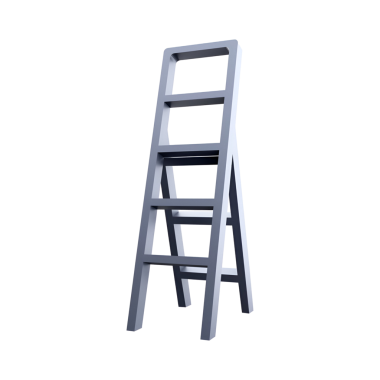 Tırmanmak ve yüksek yerlere güvenli bir şekilde ulaşmak için tasarlanmış basit, dört adımlı bir merdiven..